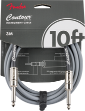 Load image into Gallery viewer, Fender Contour Series 10ft Instrument Cable - Inca Silver