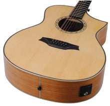 Load image into Gallery viewer, Bromo BAT4CE12 Tahoma Electro Acoustic 12 String Cutaway Guitar w/Gigbag - Natural