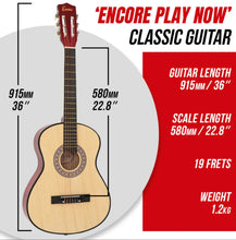 Load image into Gallery viewer, Encore 3/4 Classical Guitar Outfit - Natural