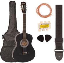 Load image into Gallery viewer, Encore 3/4 Classical Guitar Outfit - Black