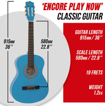 Load image into Gallery viewer, Encore 3/4 Classical Guitar Outfit - Blue