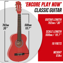 Load image into Gallery viewer, Encore 1/2 Classical Guitar Outfit - Red