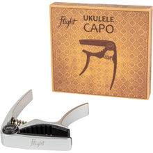 Load image into Gallery viewer, Flight FC-SV Aluminium Ukulele Capo - Silver