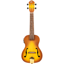 Load image into Gallery viewer, Ortega Custom Built Series Arched Concert Ukulele - Honey Sunburst