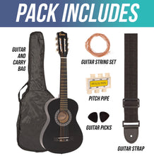 Load image into Gallery viewer, Encore 1/2 Classical Guitar Outfit - Black