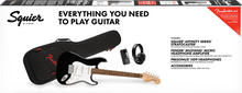 Load image into Gallery viewer, Squier Affinity Series Stratocaster Mustang Micro Pack - Black
