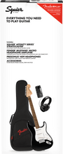 Load image into Gallery viewer, Squier Affinity Series Stratocaster Mustang Micro Pack - Black