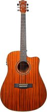 Load image into Gallery viewer, Chord Sundown Electro-Acoustic Dreadnought Guitar - Dark Zebrano