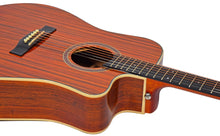 Load image into Gallery viewer, Chord Sundown Electro-Acoustic Dreadnought Guitar - Dark Zebrano