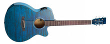 Load image into Gallery viewer, Tanglewood TA4CEBL Azure Series Super Folk Electro-Acoustic Guitar - Through Blue Gloss