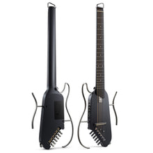 Load image into Gallery viewer, Donner HUSH-I Silent Electro-Acoustic Travel Guitar Bundle - Black