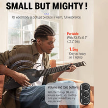 Load image into Gallery viewer, Donner HUSH-I Silent Electro-Acoustic Travel Guitar Bundle - Black