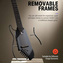 Load image into Gallery viewer, Donner HUSH-I Silent Electro-Acoustic Travel Guitar Bundle - Black