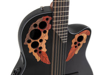 Load image into Gallery viewer, Ovation CE4412 Celebrity Elite Mid-Cutaway Electro Acoustic Roundback 12 String Guitar - Black