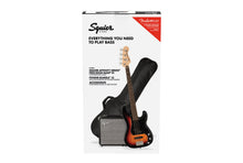 Load image into Gallery viewer, Squier Affinity Series PJ 4 String Electric Bass Pack - 3 Tone Sunburst