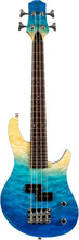 Load image into Gallery viewer, Flight Rock Series Mini Bass Solid Body Electric Bass - Transparent Blue