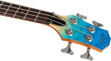 Load image into Gallery viewer, Flight Rock Series Mini Bass Solid Body Electric Bass - Transparent Blue