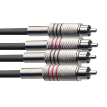 Load image into Gallery viewer, Stagg 1m Audio Twin RCA Lead - Black