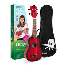 Load image into Gallery viewer, Octopus Academy Soprano Ukulele - Red Burst