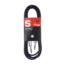 Load image into Gallery viewer, Stagg 3m Audio Stereo 6.3mm Jack - 6.3mm Jack Lead - Black