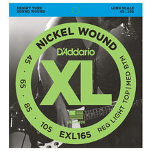 Load image into Gallery viewer, D'Addario XL 4-String Bass Strings 45-105 - EXL165