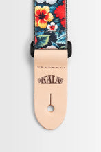Load image into Gallery viewer, Kala Vintage Hibiscus Print Ukulele Strap - Black