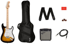 Load image into Gallery viewer, Squier Sonic Series Stratocaster Electric Guitar Pack - 2 Tone Sunburst