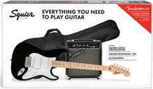 Load image into Gallery viewer, Squier Sonic Series Stratocaster Electric Guitar Pack - Black