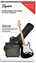 Load image into Gallery viewer, Squier Sonic Series Stratocaster Electric Guitar Pack - Black