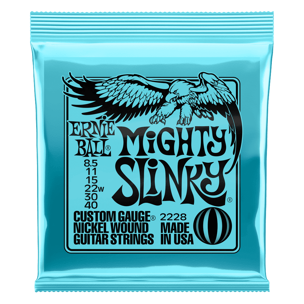 Ernie Ball Mighty Slinky 8.5 40 Electric Guitar Strings 2228