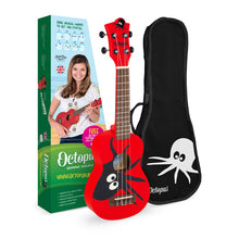 Load image into Gallery viewer, Octopus Academy Soprano Ukulele - Red