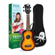 Load image into Gallery viewer, Octopus Academy Soprano Ukulele - Old Violin Burst