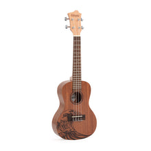 Load image into Gallery viewer, Octopus Rosette Concert Ukulele - Wave Motif Natural