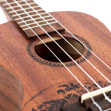 Load image into Gallery viewer, Octopus Rosette Concert Ukulele - Wave Motif Natural