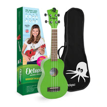 Load image into Gallery viewer, Octopus Academy Soprano Ukulele - Green