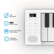 Load image into Gallery viewer, Blackstar Carry-On Folding Piano 49 Key - White
