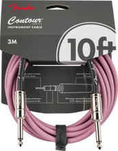 Load image into Gallery viewer, Fender Contour Series 10ft Instrument Cable - Burgundy Mist
