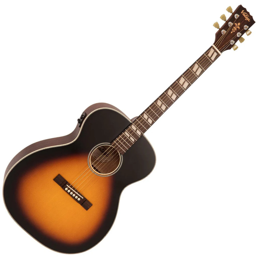 Vintage Historic Series Electro Acoustic Orchestral Guitar - Vintage Sunburst