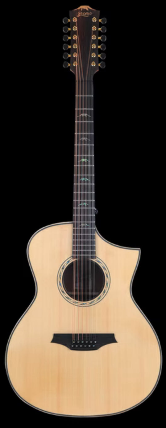 Bromo BAT4CE12 Tahoma Electro Acoustic 12 String Cutaway Guitar - Natural