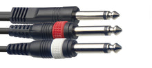 Load image into Gallery viewer, Stagg 6.3mm Mono Jack - Jack Y Cable - 3m
