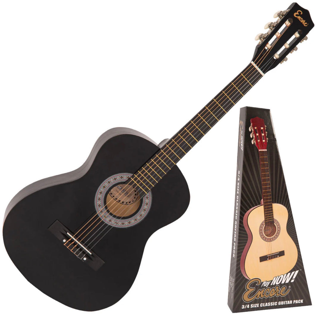 Encore 3/4 Classical Guitar Outfit - Black