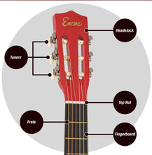 Load image into Gallery viewer, Encore 1/2 Classical Guitar Outfit - Red
