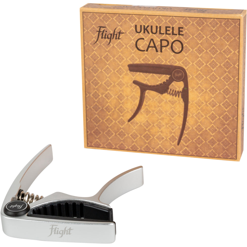 Flight FC-SV Aluminium Ukulele Capo - Silver