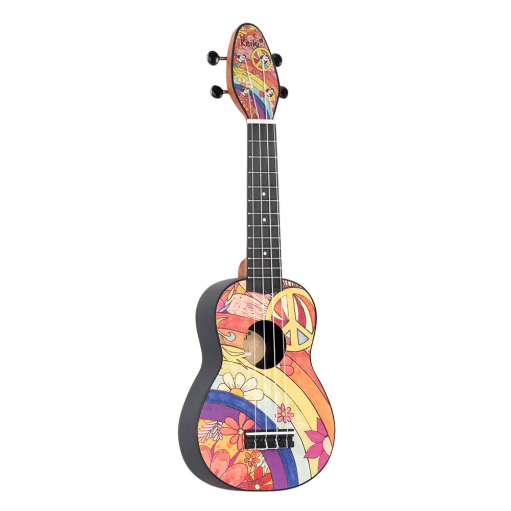 Keiki Soprano Ukulele Left Handed Pack - Peace 68