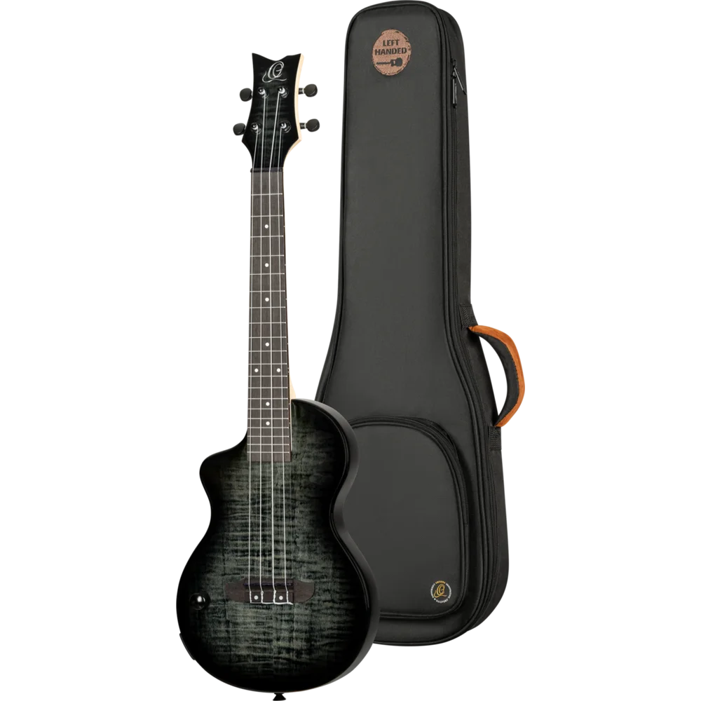 Ortega Neo Series Tenor Ukulele Left Handed - Transparent Grey Burst