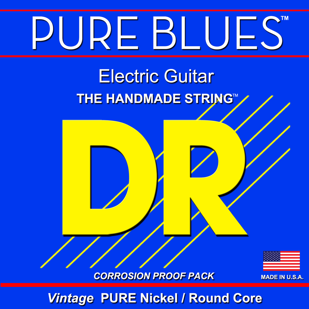 DR Pure Blue 9-42 Electric Guitar Strings - PHR9