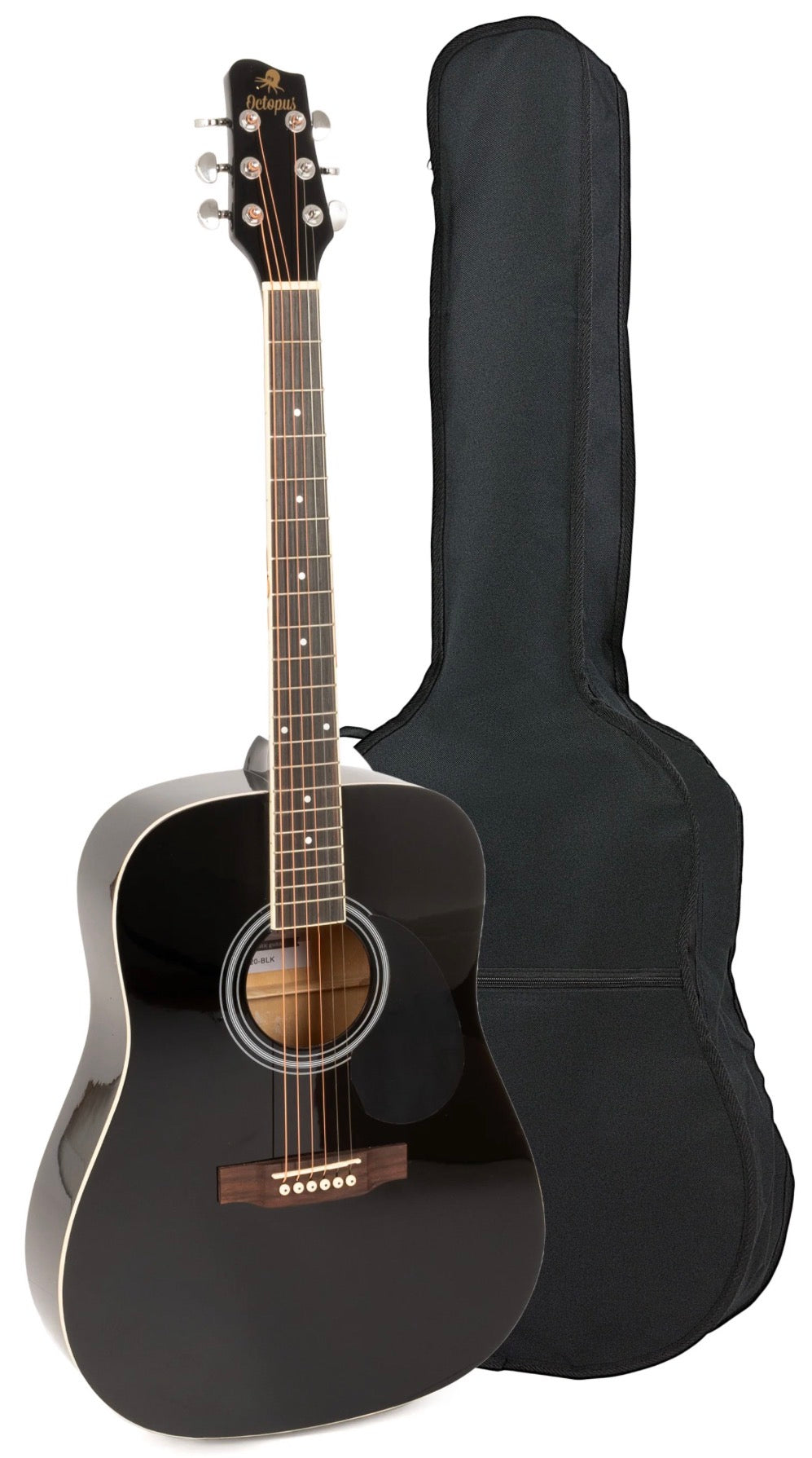 Octopus SA20 Dreadnought Acoustic Guitar w/Gigbag - Black