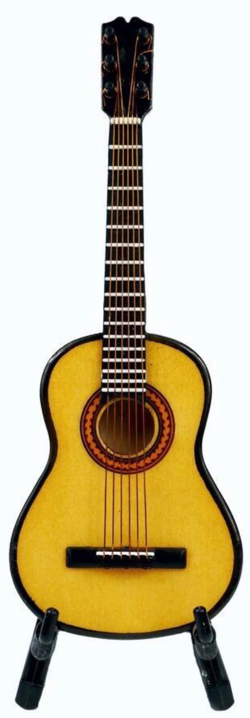 Agifty Miniature Guitar w/Stand & Case (AGFTYI1045)