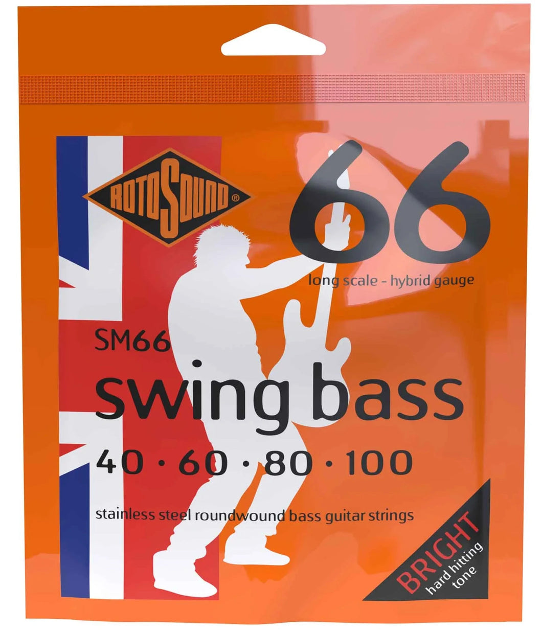 Rotosound Swing Bass 40-100 Bass Guitar Strings - SM66