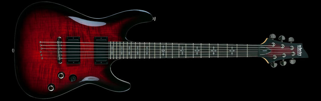 Schecter Demon-6 Electric Guitar - Crimson Red Burst